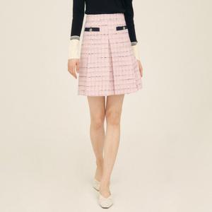 [제이제이 지고트]여성 메탈 버튼 배색 트위드 스커트 GP3A0SK101