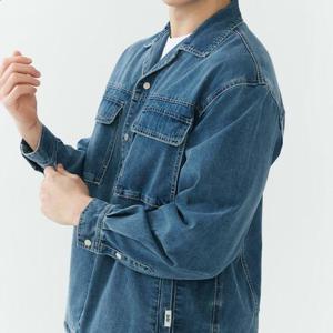 잠뱅이 HC09 남성 난스판 인디고 오픈 카라 데님 쟈켓 AQ1DDJ105 MB