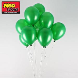 25cm풍선 네오텍스 펄 그린 라운드 풍선 100개입 25cm