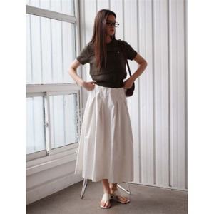 제너럴아이디어 인버티드 플리츠 롱스커트 [WHITE] WBE2L13521 383820