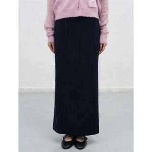 제너럴아이디어 벨티드 H라인 스트라이프 맥시 롱 스커트 [NAVY] WBE3L13513 383200