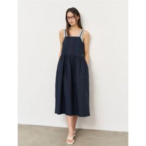 제너럴아이디어 루즈핏 코튼 슬리브리스 롱 피스 [DEEP NAVY] WBE2L15508 383686