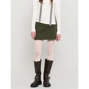 제너럴아이디어 로우라이즈 코튼 슬릿 미니스커트 [KHAKI] WBD3L13503 382373