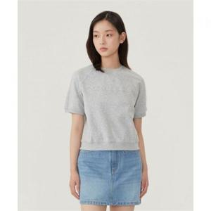 커버낫 우먼 쿠퍼로고 하프 맨투맨 멜란지 그레이 392628