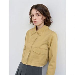 제너럴아이디어 숏 집업 코튼 자켓 [BEIGE] WBE1L07504 383978