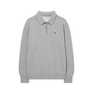 커버낫 시그니처 심볼 카라 하프집업 맨투맨 멜란지 그레이 392808