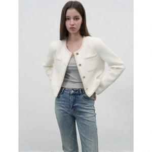 제너럴아이디어 트리밍 크롭 트위드 자켓 [WHITE] WBE4L55519 382632