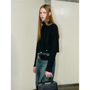 제너럴아이디어 울 케이블 터틀넥 풀오버 [BLACK] WBD3L05515 382087