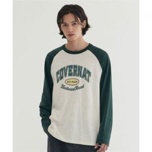 커버낫 [추영우, 최윤지 ]슬럽 래글런 아치로고 롱슬리브 Green 393449