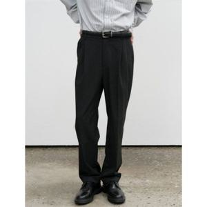 제너럴아이디어 MAN 투턱 수트 트라우저 [CHARCOAL STRIPE] SBE3M56008 383792