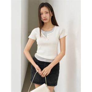 제너럴아이디어 스트라이프 레이어드 풀오버 [WHITE] WBE2L05536 383969