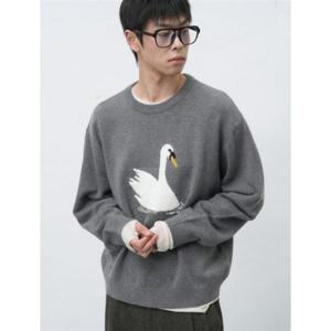 제너럴아이디어 UNI 자카드 니트 풀오버 [CHARCOAL] SBE4U05015 383612