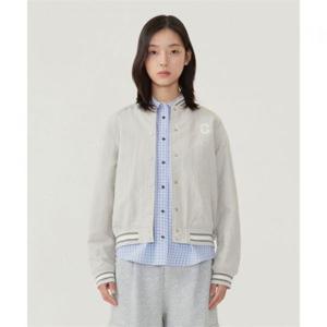 커버낫 우먼 바시티 자켓 라이트그레이 392962
