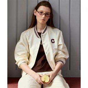 커버낫 우먼 바시티 자켓 아이보리 392963