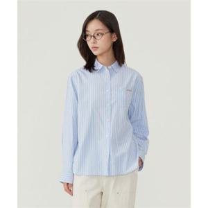 커버낫 우먼 오버핏 스트라이프 셔츠 블루 392721