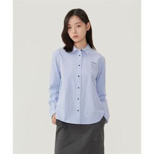 커버낫 우먼 체크 셔츠 블루 392723