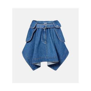 로에베 Double L 벨티드 데님 미니스커트 P01166354