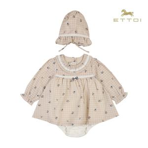 [에뜨와]아델린체크바디수트SET 07T127984/임신,출산,신생아,백일,조카선물