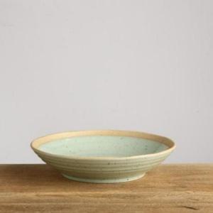 [주방] 이천도자기 발수청자 원형 수육접시 1호 18.5cm 식기 그릇 대접시 플레이팅