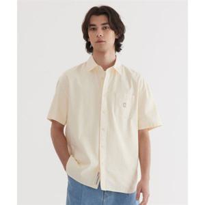 커버낫 C 로고 피그먼트 옥스포드 하프 셔츠 Lemon 393893