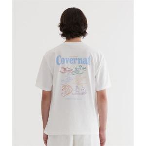 커버낫 쿨 코튼 서핑 모션 그래픽 티셔츠 White 393792