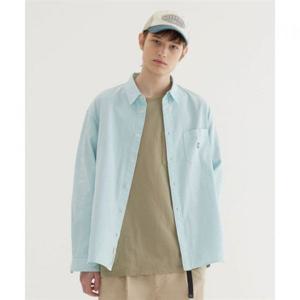 커버낫 C 로고 다잉 옥스포드 셔츠 Sky Blue 393983