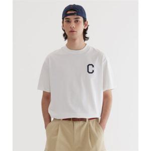커버낫 쿨 코튼 샤인 C 로고 티셔츠 White 393915
