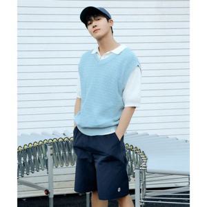 커버낫 [추영우 ]스톤 워싱 니트 베스트 Blue 393843