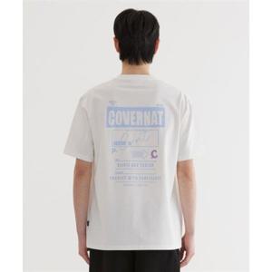 커버낫 수피마 배기지택 그래픽 티셔츠 White 393806
