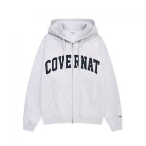 커버낫 아치 로고 기모 후디 집업 헤더 그레이 394239