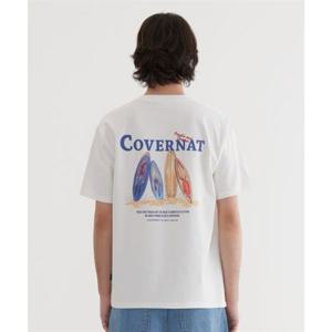 커버낫 수피마 쿼드 보드 그래픽 티셔츠 White 393808