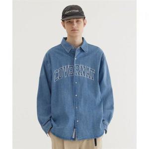 커버낫 아치 로고 데님 셔츠 Blue 393946