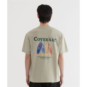 커버낫 수피마 쿼드 보드 그래픽 티셔츠 Light Khaki 393790
