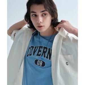 커버낫 C 로고 피그먼트 옥스포드 하프 셔츠 Ivory 393892