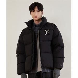 커버낫 RDS 컬리지 C 로고 오버핏 숏 푸퍼 블랙 394217