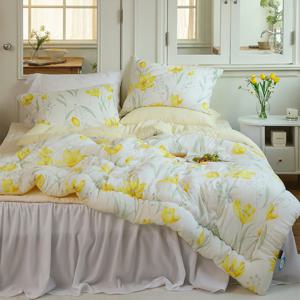 플로라 [신상특가] 옐로우가든 텐셀 모달 100 차렵이불 패드세트 SS