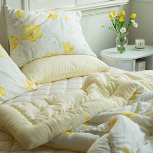 플로라 [신상특가] 옐로우가든 텐셀 모달 100 차렵이불 패드세트 Q