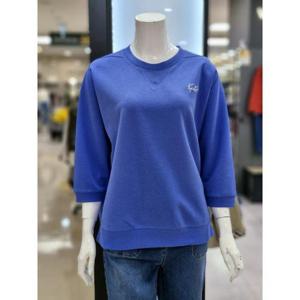 화이트호스 세이브존05 여성 삼각 시보리 자수 7부 소매 맨투맨티셔츠 A261409