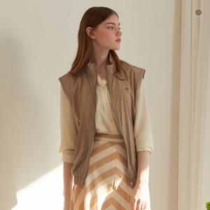 [무료배송][데니스골프] 26SS신상 여성 요크 셔링 베스트 베이지_HD4SLVT972