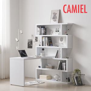 [까미엘]엘리스 1200x1200 5단 h형 책상세트(JA_NF0010)