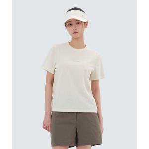 스노우피크 SNOWPEAK APPAREL 골지 여성 레귤러핏 반팔 티셔츠 (S25MWFTS39) Butter Ivory S25MWFTS39BI 337924