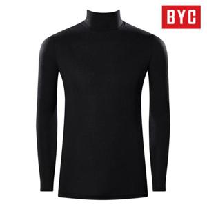 보디히트 BYC 터틀넥 남자 긴팔티 / 검정 DBS0128