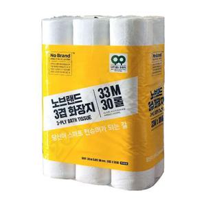 노브랜드 3겹 화장지 33m 30롤 두루마리 롤 휴지(SH)