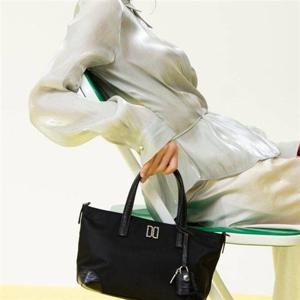 닥스 ACC 선물포장 블랙 크로커 소가죽 배색 나일론 토트백 S DCBA5F050BK 389963