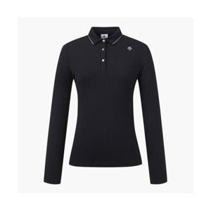 데상트 GOLF 여성 냉감 골지 긴팔 티셔츠 (DP12WFTL31) DP12WFTL31_BLKG 280012