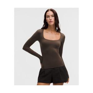 룰루레몬 LULULEMON 원더모스트 Ultra Soft Nulu 스퀘어넥 롱슬리브 셔츠 LW3JHES-072761 362707