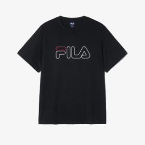 휠라반팔티 TQJ FS2RSH2102X-BLK 베이직 빅리니어 반팔티