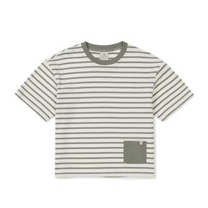 스노우피크 코튼 여성 스트라이프 세미크롭 반팔 티셔츠 BB S25MWFTS69 LK LP NY