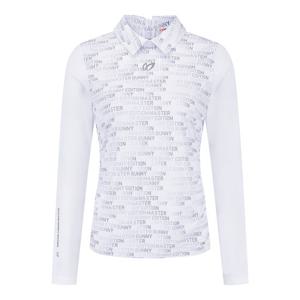 [마스터바니] 여성 사이드 밴딩 냉감 슬리브 카라 티셔츠 421F2TO307_WH