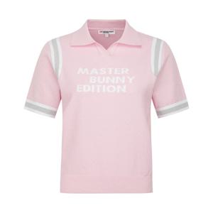 [마스터바니] 여성 리브 포인트 카라 반팔니트 421F2SR303_PK